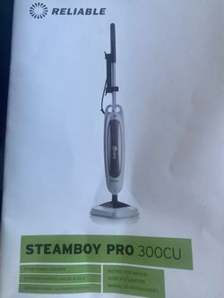 Reliable 300CU Steam Floor Mop - Pro Steamboy mop with 2 Microfiber Pads, 1500W Power of Steam for Tile, Hardwood Floor and Carpets, Fast Heat-Up time