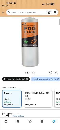 Fog machine liquid fluid