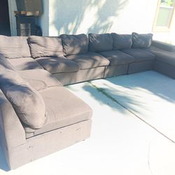 6 Piece Sectional Gray Sofa Couch-DELIVERY AVAILABLE !!