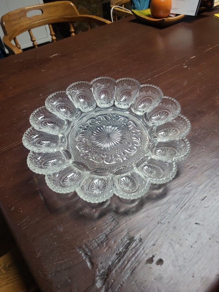 Crystal Egg Serving Tray 