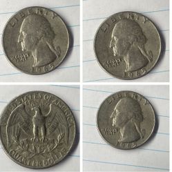 1965 Quarter No Mint Multiple Errors Filled A/rim/hub Doubling 