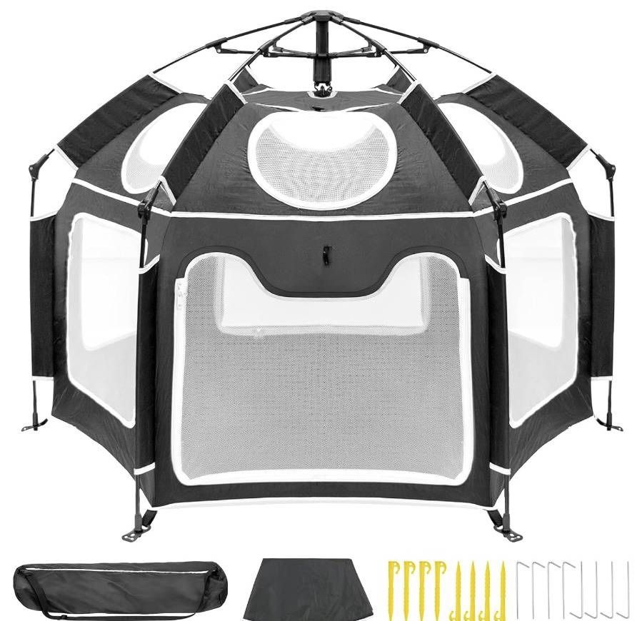 Baby Playpen with UV Canopy Portable 1-Click Set Up