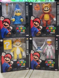 The Super Mario Movie- 5 In Action Figure Bundle