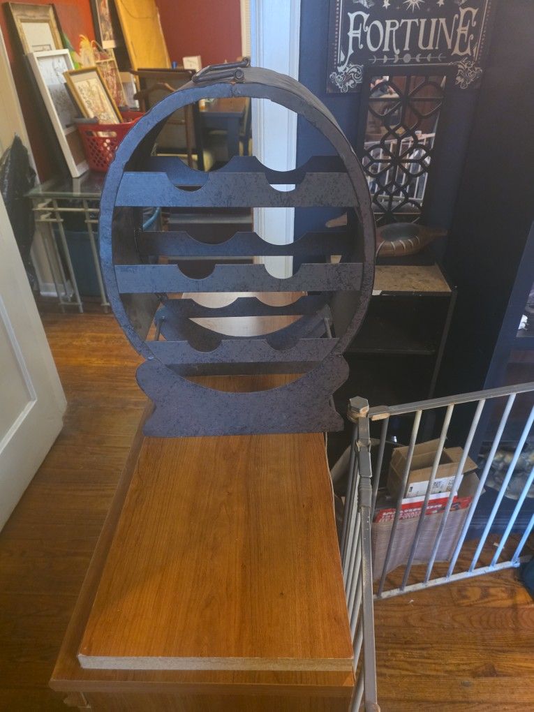 Vintage Metal Wine Rack