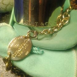 Tiffany And Company Silver Necklace Cuff Bracelet Set
