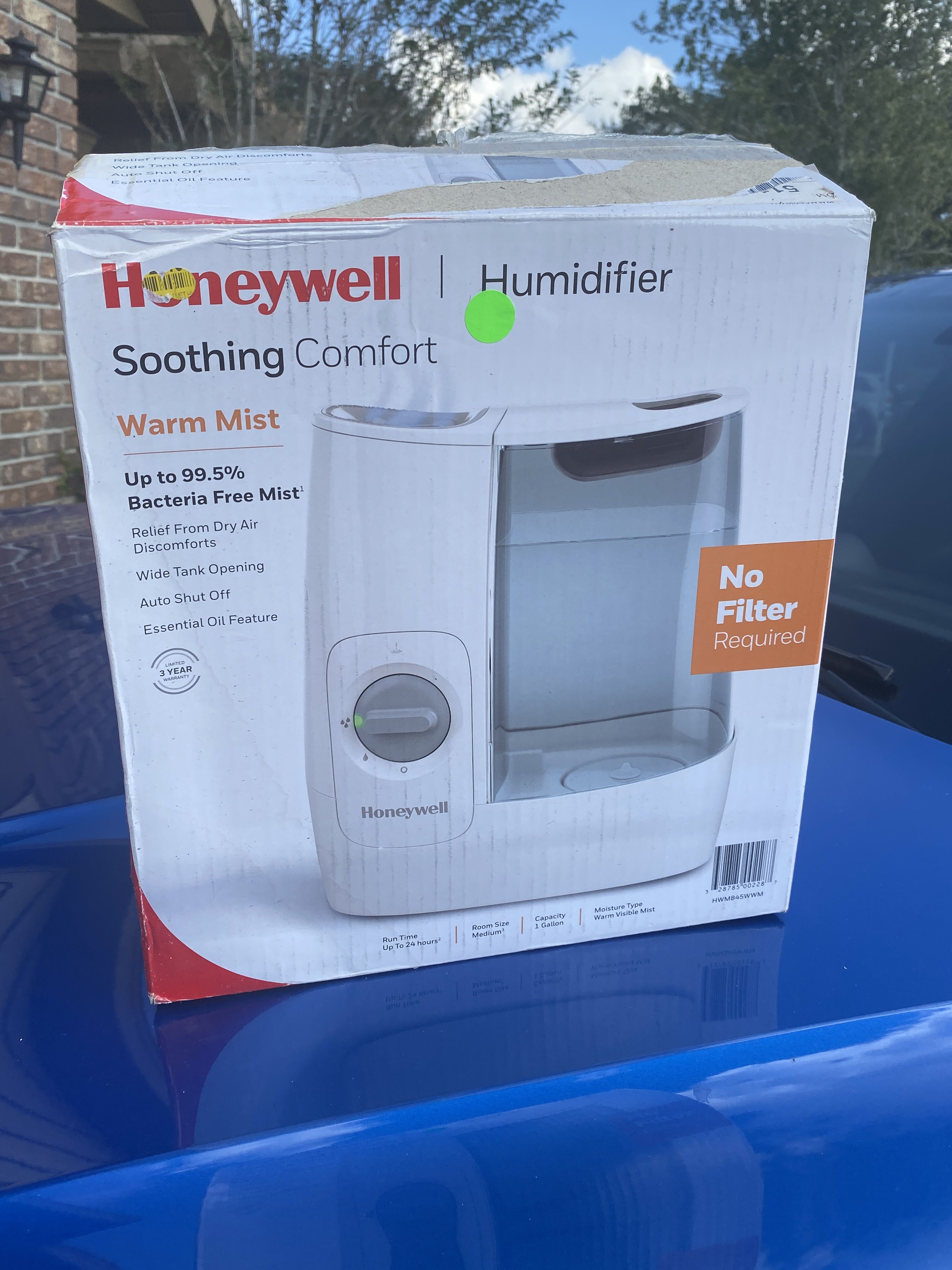 Honeywell Filter Free Warm Mist Humidifier HWM845WWM, White BRAND NEW
