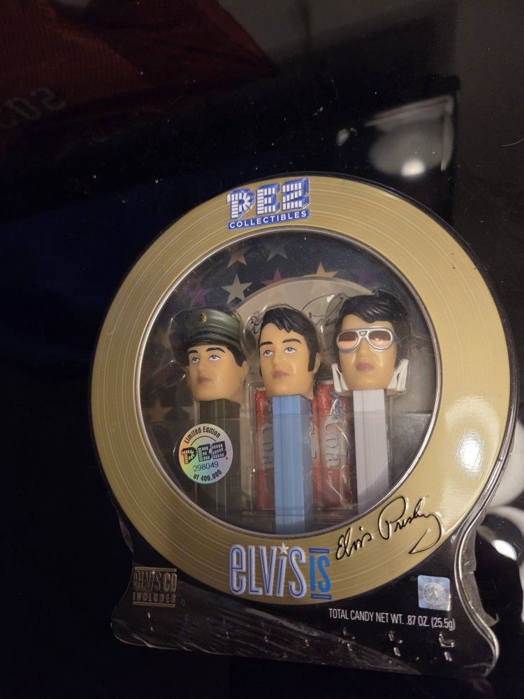 Elvis 3 Piece Pez Dispenser And Puzzle