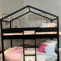 Black House Frame Bunk Bed