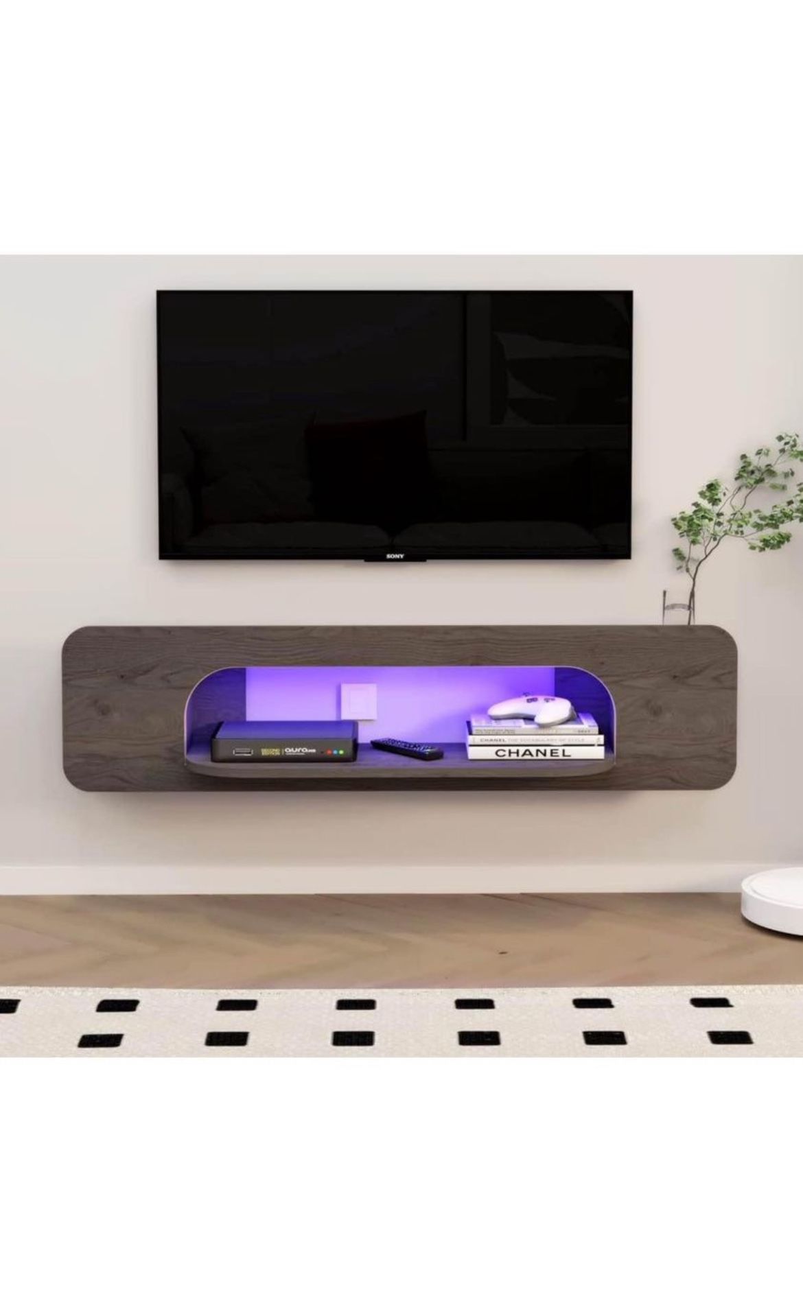Floating TV Stand with LED Lights