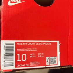 Nike Offcourt Slides Raiders Size 10