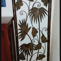 Designer Heavy Metal Bamboo And Leaves Screen