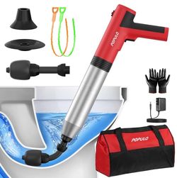 POPULO Electric Toilet Plunger, Air Power High Pressure Drain Clog Remover - Heavy Duty Toilet Unclogger Tool for Bathroom, Floors, Shower