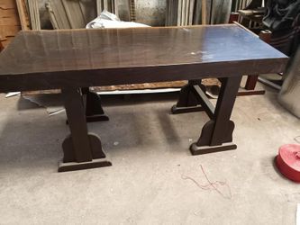 One-Piece African Blackwood Solid Slab Table live edge– Customizable Base