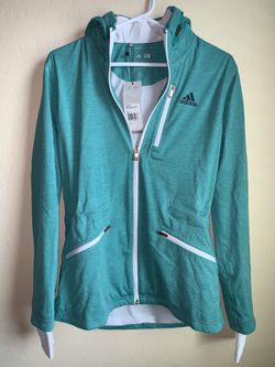 New with tags Women’s adidas full zip up climaproof rain jacket size m