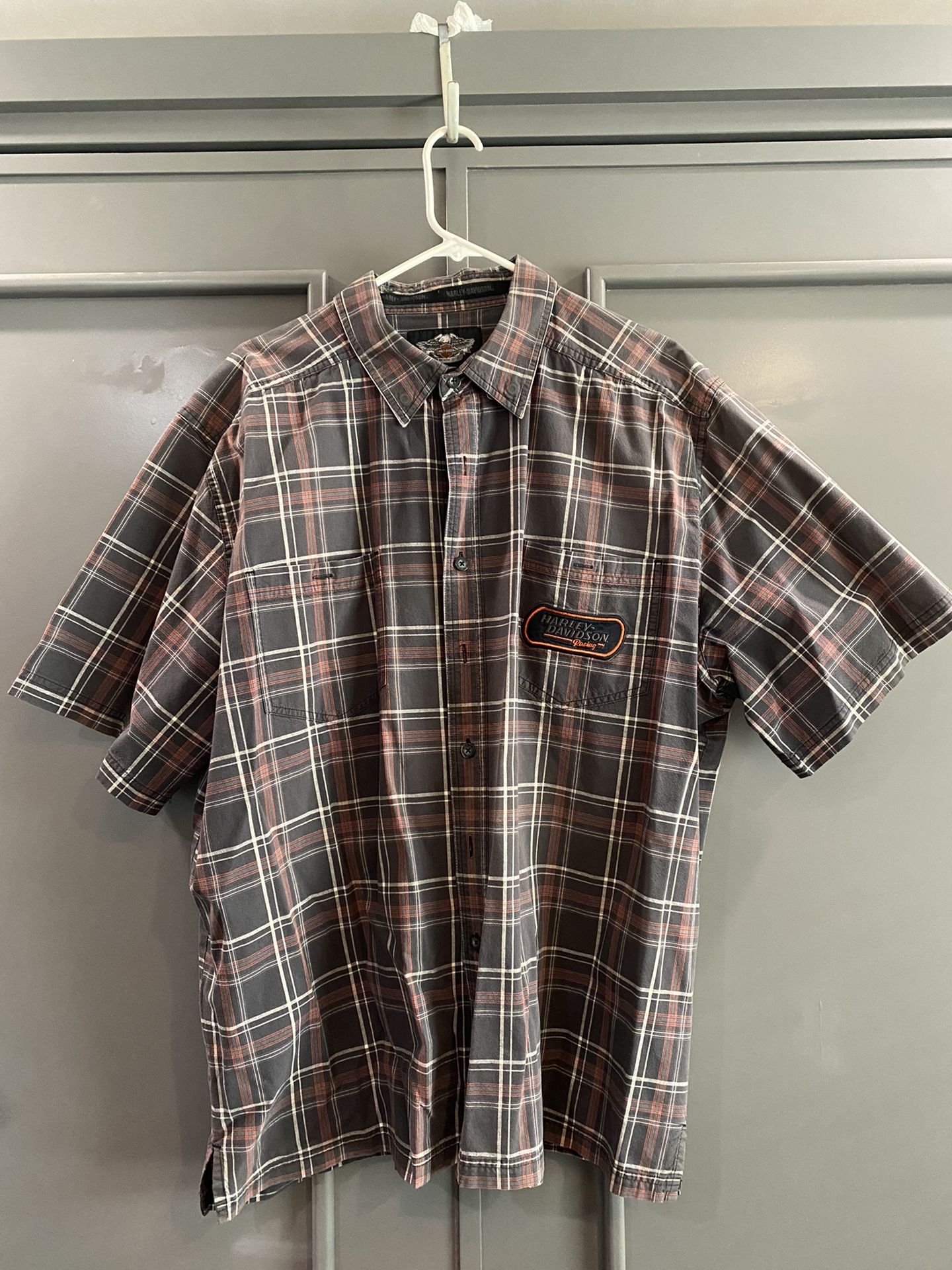 HARLEY DAVIDSON Plaid Short Sleeve Shirt 2XL