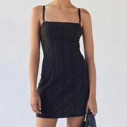 Black urban outfitters bari corset dress  
