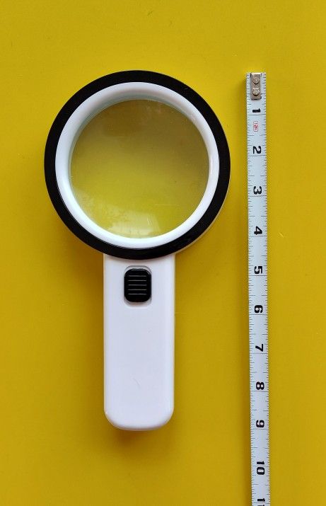 Magnifying Glass with Light, 30X Handheld Large Magnifying Glass 12 LED