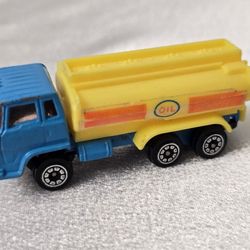 Vintage 1980s Corgi Petrol Oil Tanker BP Diecast Blue & Yellow 1/64 Scale
