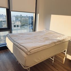 Full Bed Set — Zinus 12” Memory Foam Mattress + Foldable Metal Frame