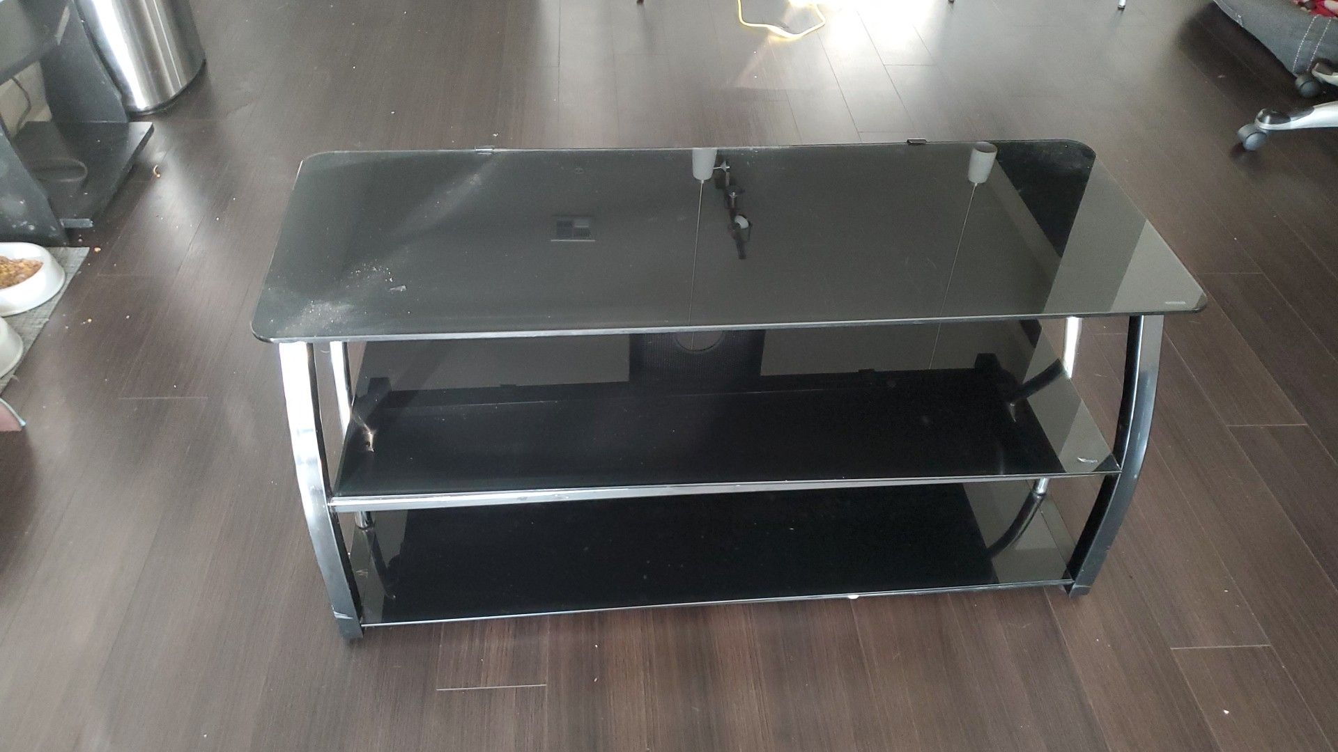 Glass tv stand