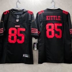 Niners 49ers George Kittle Black Jersey (Small To 3XL) Men Adult 