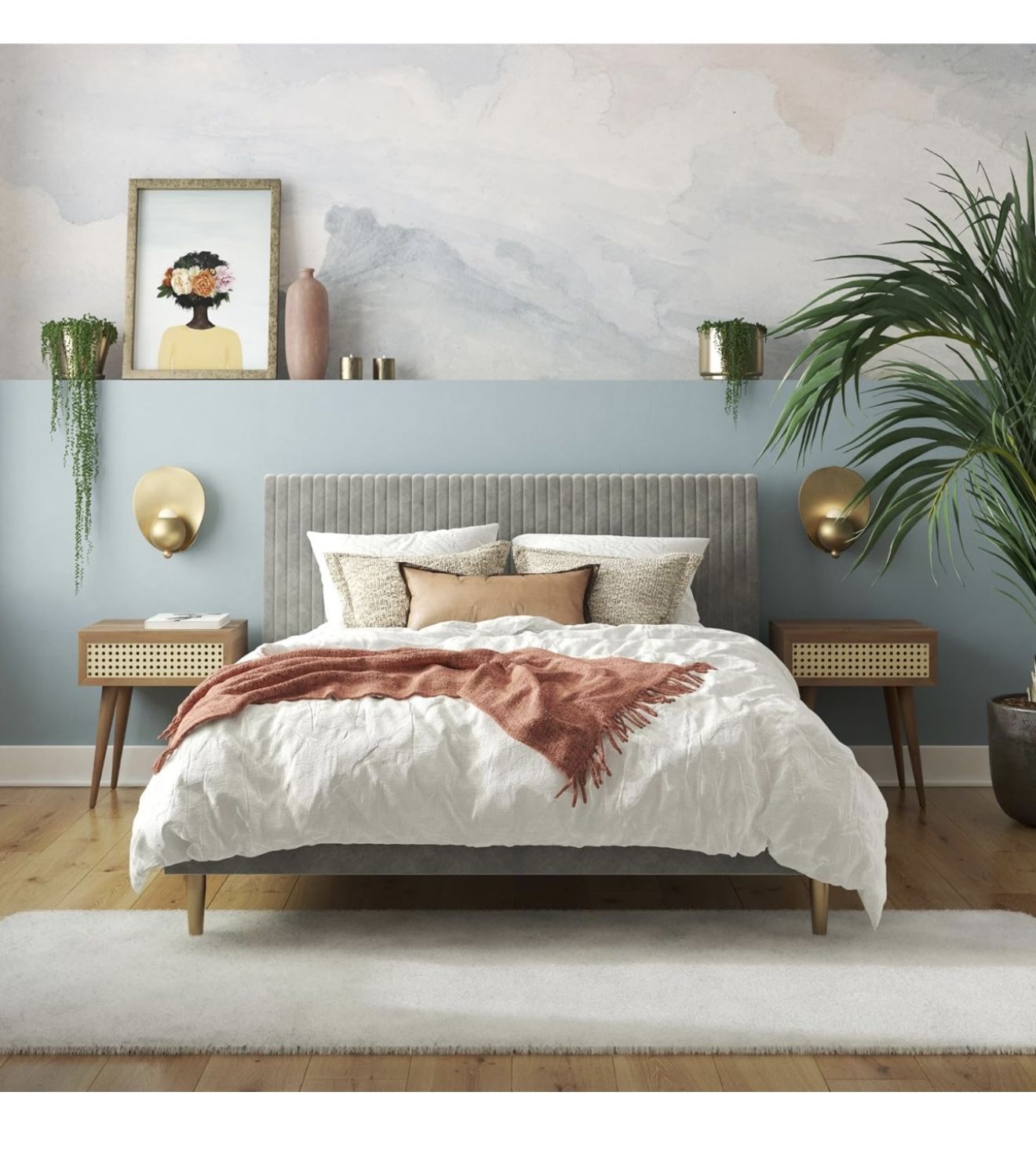 Suede Bed Frame