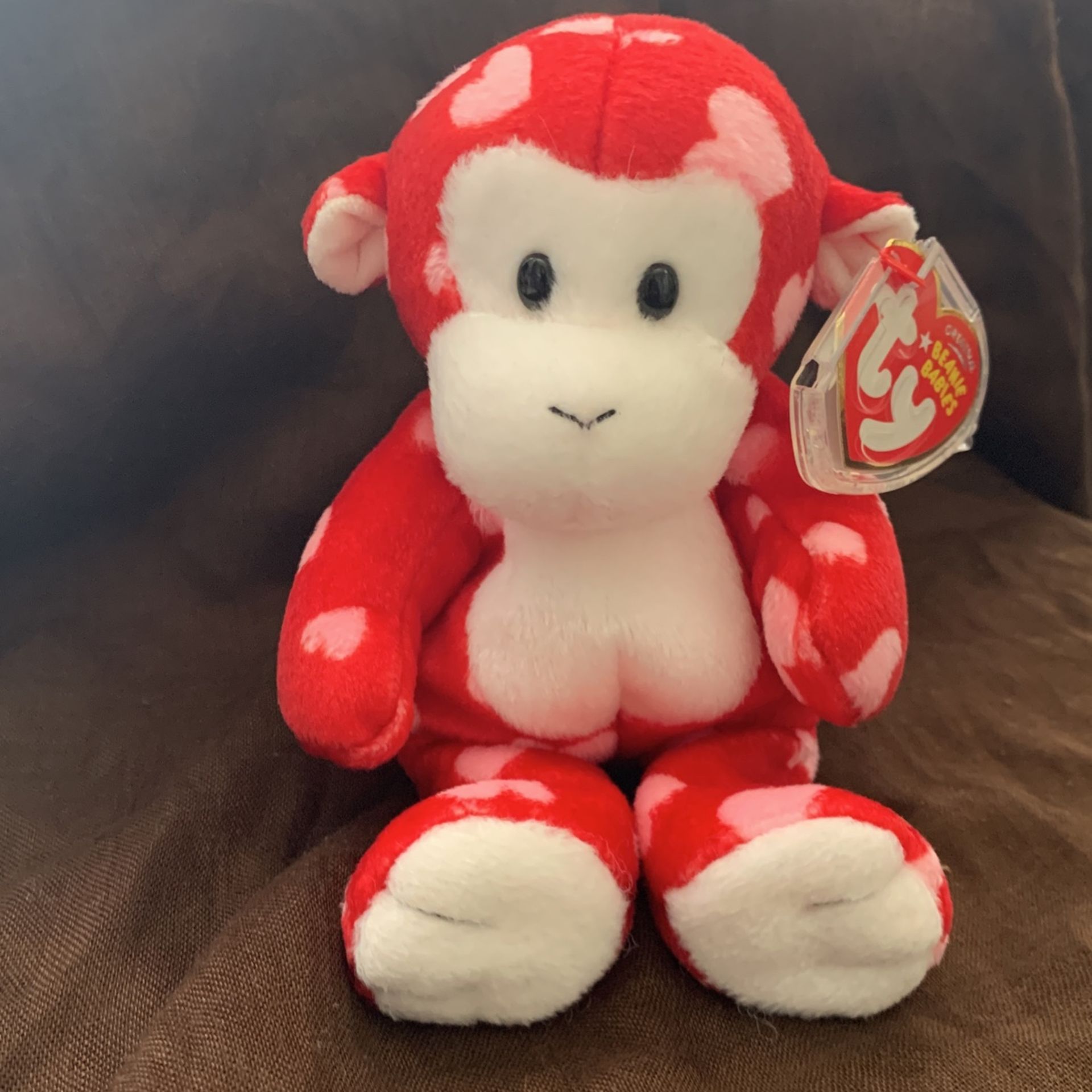 Ty Beanie Baby Bliss The Valentine’s Monkey, Mint Tag/tash, 2007