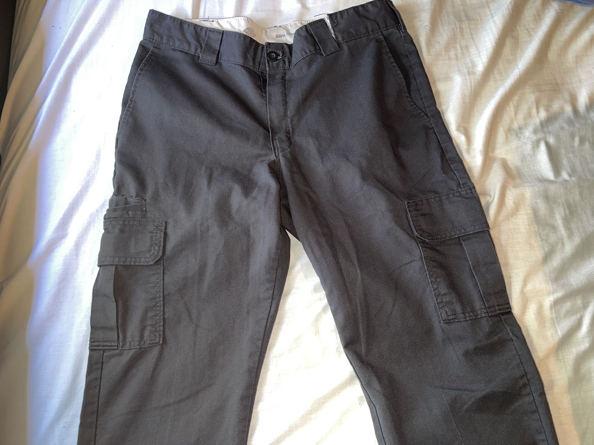 Dickies Slim Straight Black Cargo Pants