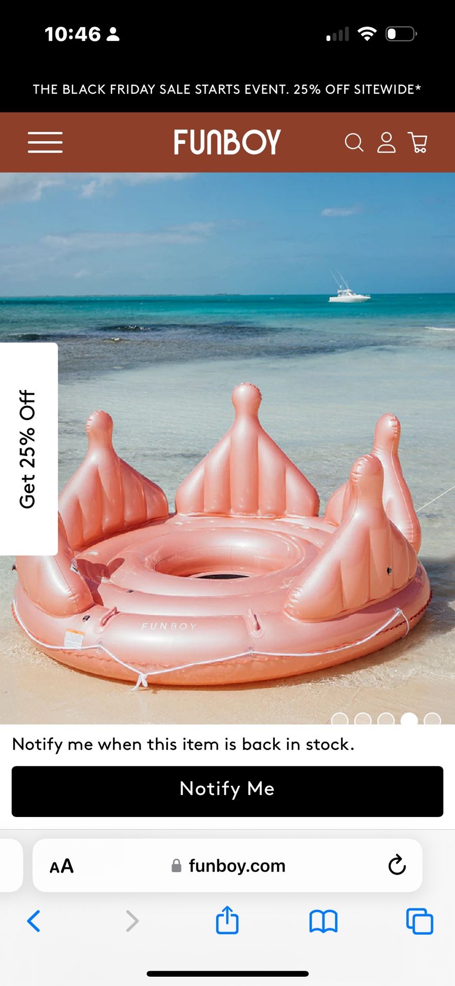 FUNBOY Rose gold crown Island