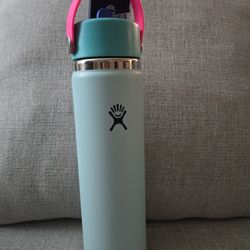 Hydro Flask Teal and Pink Water Bottle