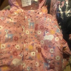 New Little  Girls Jacket W/hood