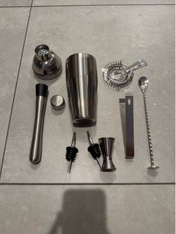 stainless steel cocktail bar set