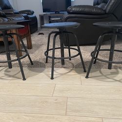 3 Black Stools