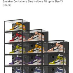 25 Plastic Shoe Storage, Fits Up To Size 13