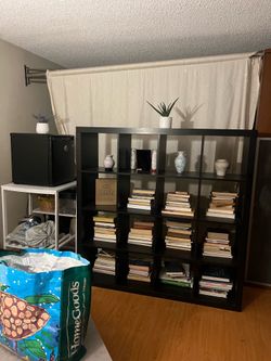 IKEA Kallax Black Shelf Unit