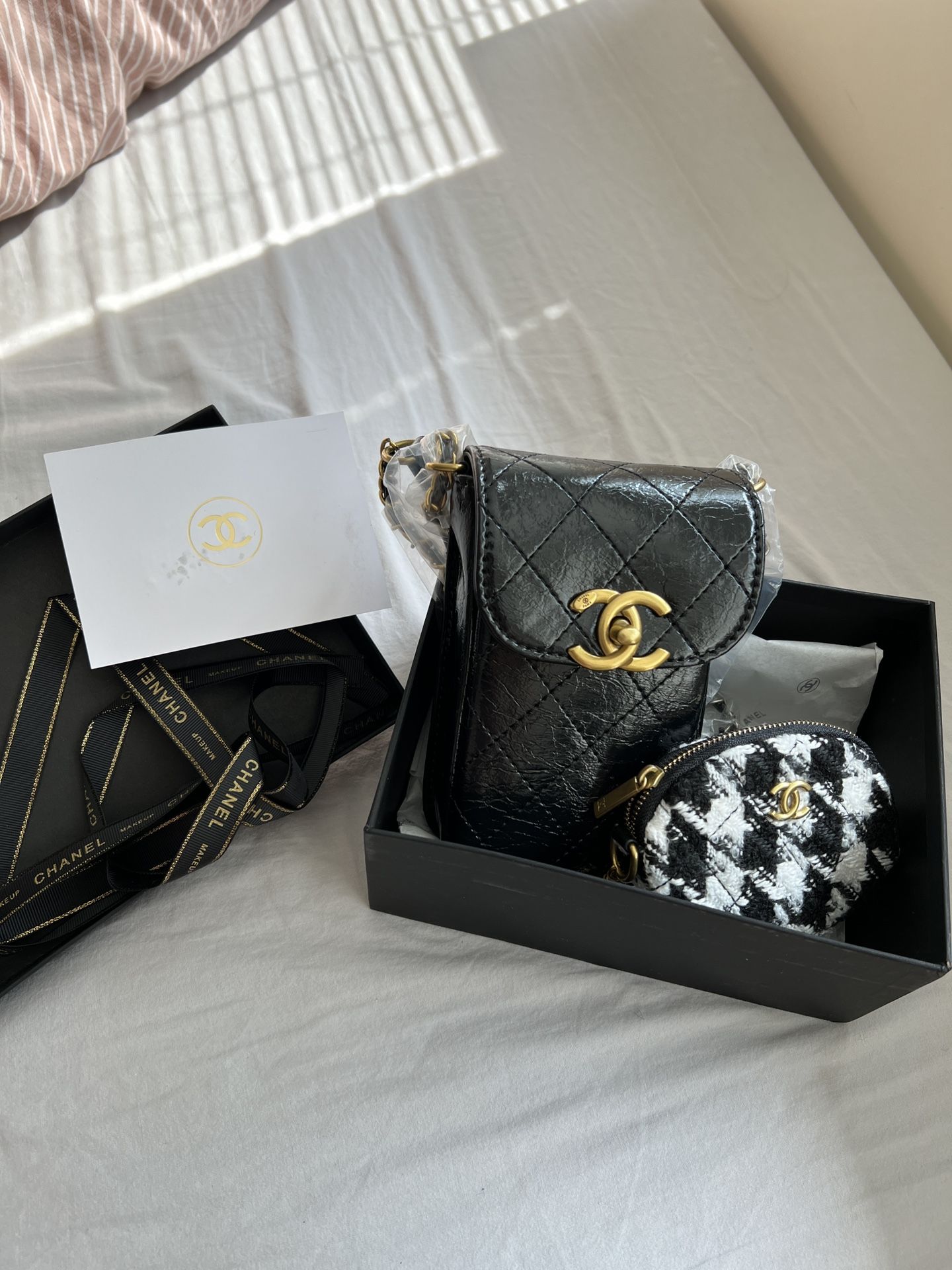 Chanel VIP Black Wallet + Chanel Phone Case Bag for Sale in New York, NY -  OfferUp