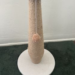 Cat scratcher post with toy 