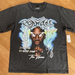 Dennis Rodman Shirt Mens Medium Black Short Sleeve Basketball Oversized Tee