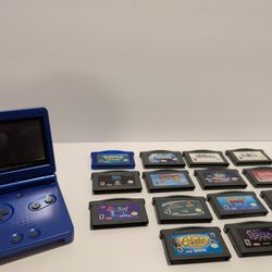 GBA SP with Games