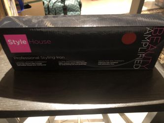 New in box, Style House 1.25” Professional Flat Styling Iron, red