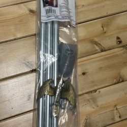 * BRAND NEW  * United States FLAG POLE, FLAG HOLDER, CLIPS and BALD EAGLE  TOP * Adjusts to fit any size Flag