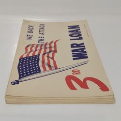 WWII Era “We Back the Attack” 3rd War Loan Posters — Set of 12