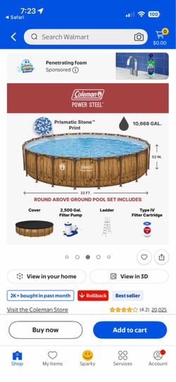 Coleman Power Steel 22ft Round Above Ground Pool Set