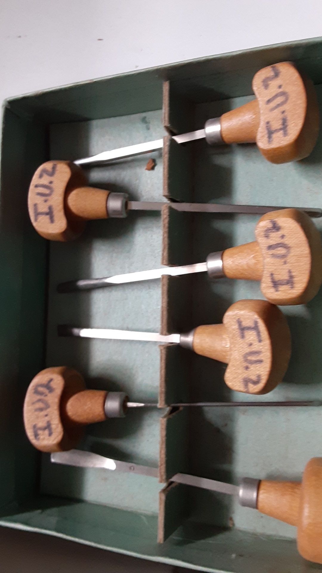 Vintage wooden Handle Awls !