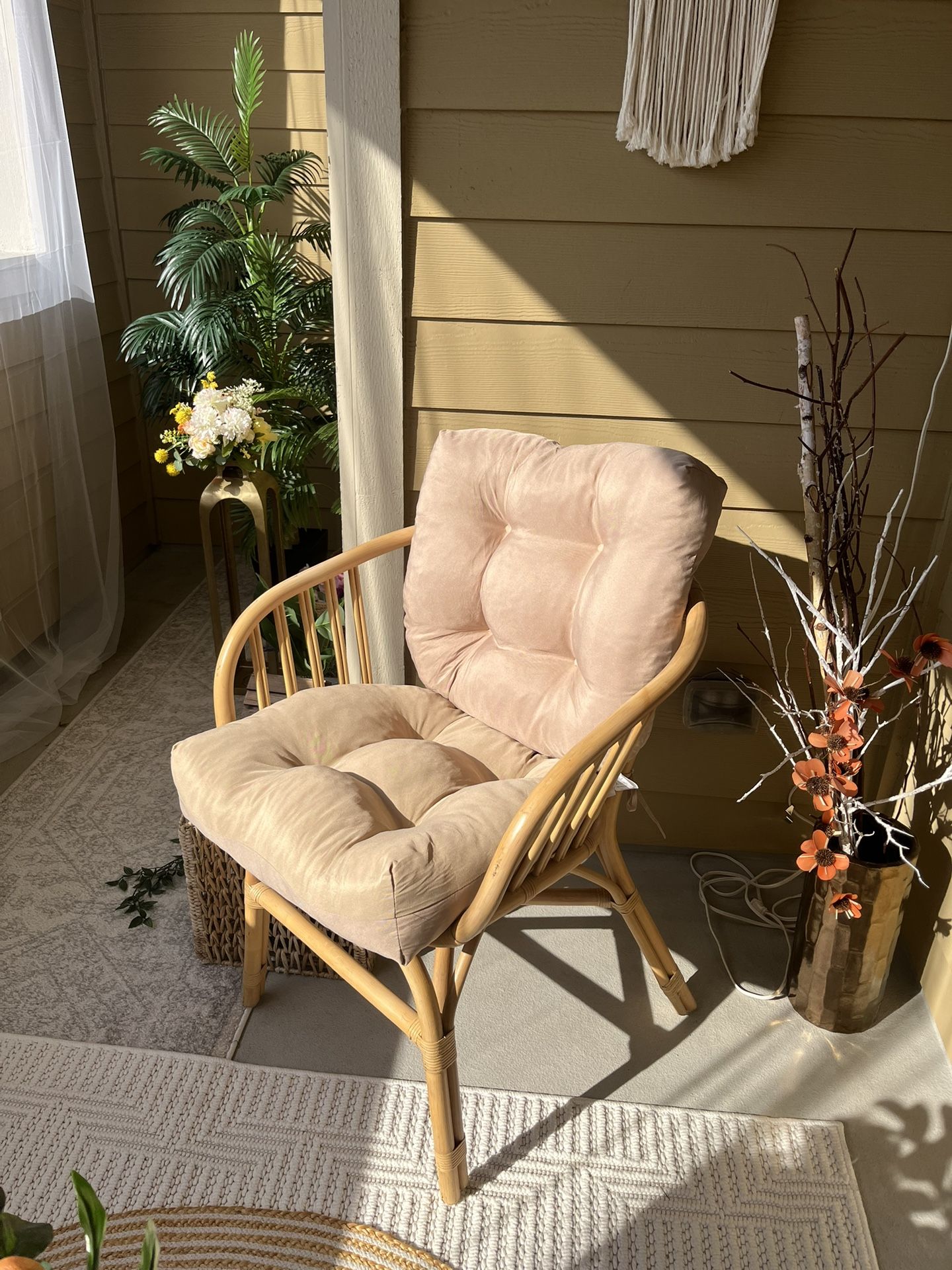 Wicker Chair W/ Cushion