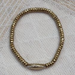 SILPADA Brass Crystal Beaded Stretch Bracelet
