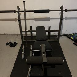 Olympic Weightlifting Bench & Weights 