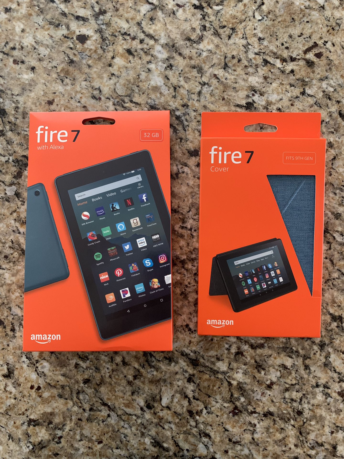 Brand New Amazon Fire 7 Tablet + Case