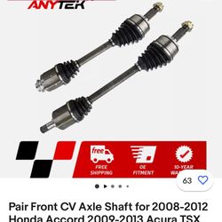 Pair Front CV Axle Shaft For 2008-2012 Honda Accord