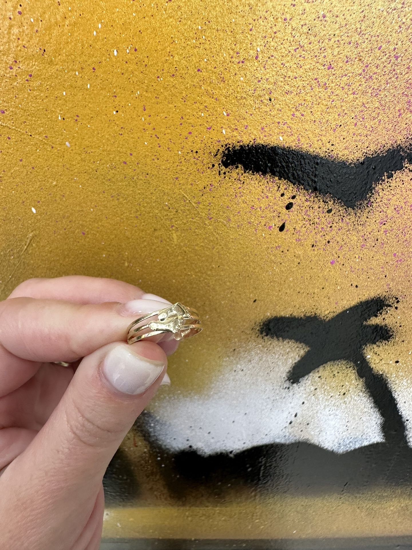 10k TOE RING 